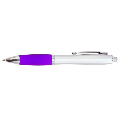 Click Satin Gray Finish Plastic Ballpoint Pen
