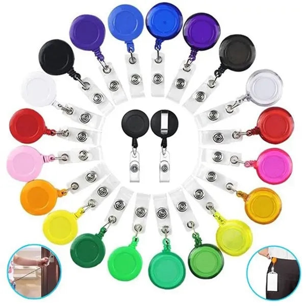 Plastic Easy To Pull Badge Hanging /Telescopic Buckle