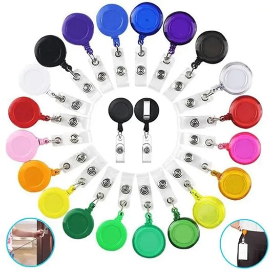 Plastic Easy To Pull Badge Hanging /Telescopic Buckle