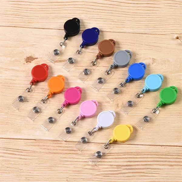 Plastic Easy To Pull Badge Hanging /Telescopic Buckle