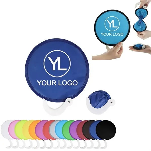 Handheld Foldable Nylon Fan With Case