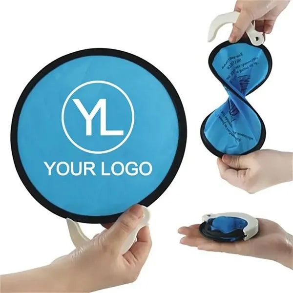 Handheld Foldable Nylon Fan With Case