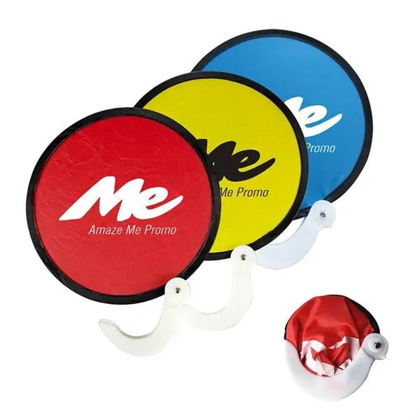 Handheld Foldable Nylon Fan With Case