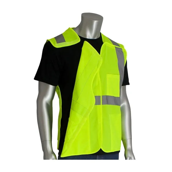 Enhanced Safety Hi-Vis Mesh Vest With Breakaway Design