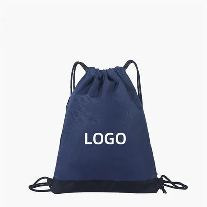 Waterproof Oxford Drawstring Backpack with Pocket Tote Bag
