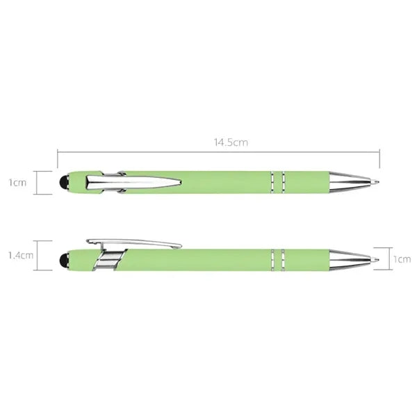 2 in 1 Metal Gel Ballpoint Soft Touch Pen Smooth Writing