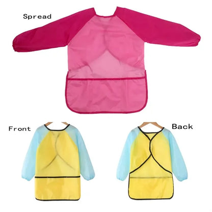 Art Smock with Long Sleeve and 3 Pockets for Age 3-6 Years