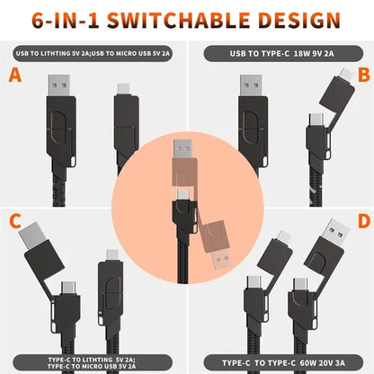 6-In-1 Multi Charging Cable