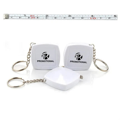 Retractable 2M 80Inch Stainless Steel Measure Tape Keychain