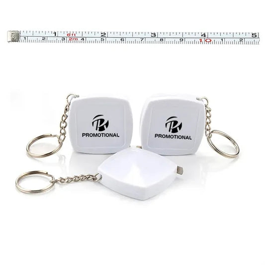 Retractable 2M 80Inch Stainless Steel Measure Tape Keychain