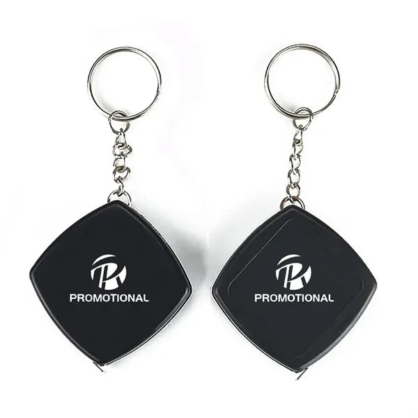 Retractable 2M 80Inch Stainless Steel Measure Tape Keychain