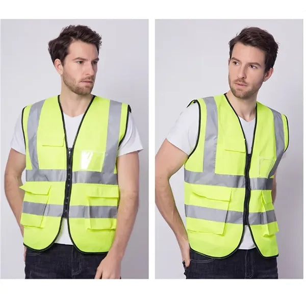 High Visibility Reflective Safety Vest with Pockets