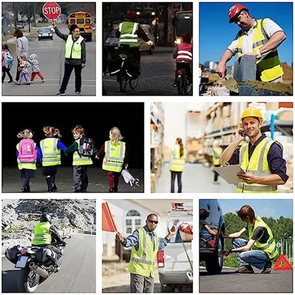 High Visibility Reflective Safety Vest with Pockets