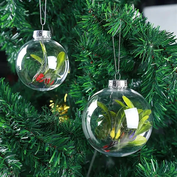 Clear Christmas DIY Plastic Fillable Ornament Balls