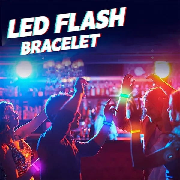 Led Light Up Flashing Wristbands Glow Bracelets