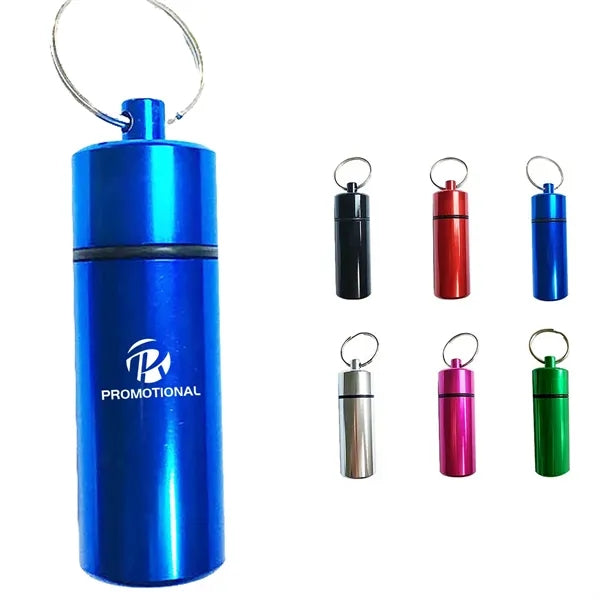 Pocket Drug Holder Pill Container Bottle Case Keychain