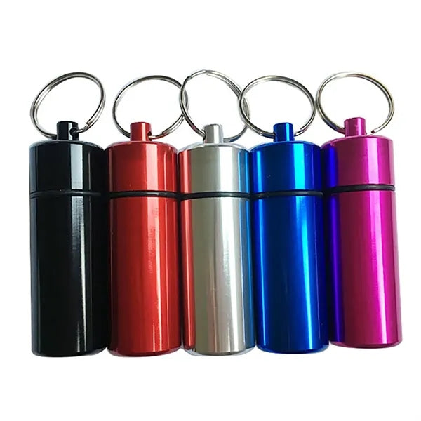 Pocket Drug Holder Pill Container Bottle Case Keychain