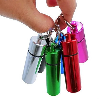 Pocket Drug Holder Pill Container Bottle Case Keychain