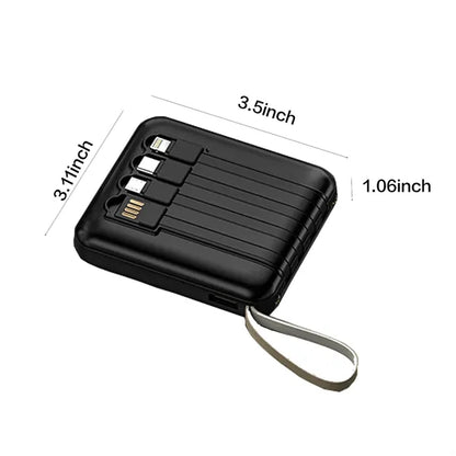 4 in 1 Charging Cables 20000 mAh Mini Power Bank