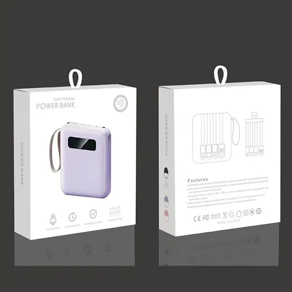 4 in 1 Charging Cables 20000 mAh Mini Power Bank