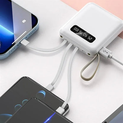 4 in 1 Charging Cables 20000 mAh Mini Power Bank