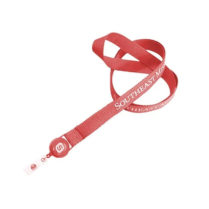 1/2" Polyester/Badge Reel Lanyard Combo