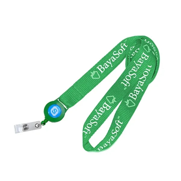 3/4" Polyester/Badge Reel Lanyard Combo-A