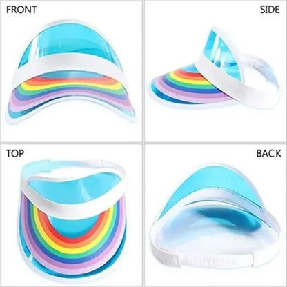 Rainbow Pvc Sun Cap