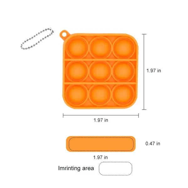 Mini Push Pop Bubble Fidget Sensory Toy Key Chain Set