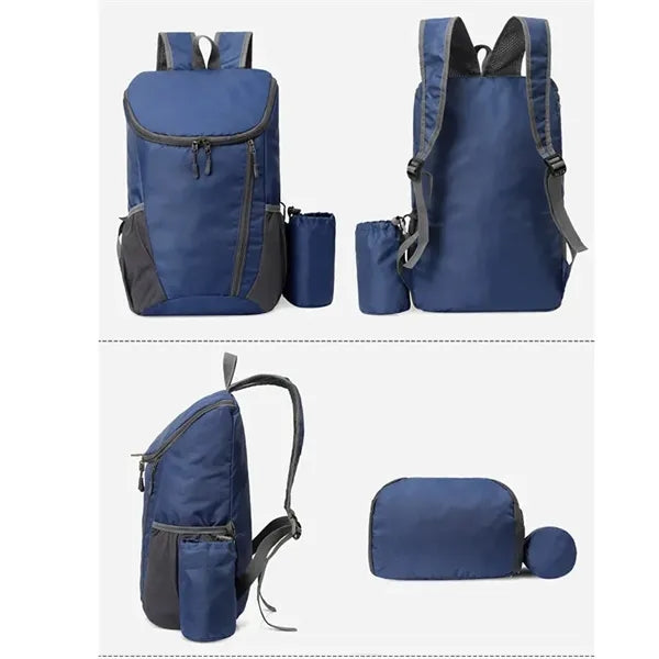 Foldable Travel Backpack With Cup Holder