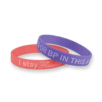 1/2 inch Color Filled Debossed Wristband-A