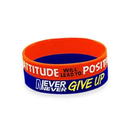 Color Filled Silicone Wristbands-H