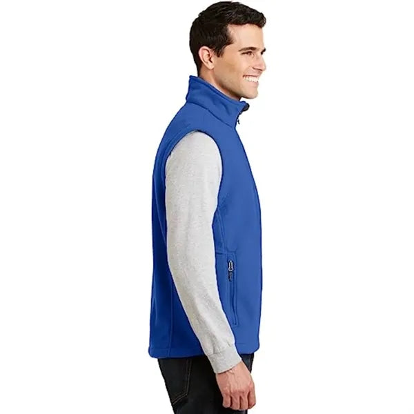 Men's Recycled Full Zip Fleece Vest W/ Wrinkle Resistance