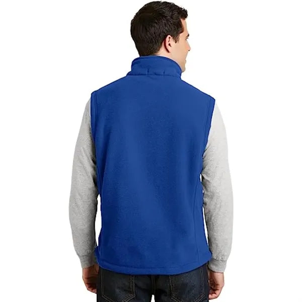 Men's Recycled Full Zip Fleece Vest W/ Wrinkle Resistance