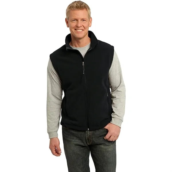 Men's Recycled Full Zip Fleece Vest W/ Wrinkle Resistance