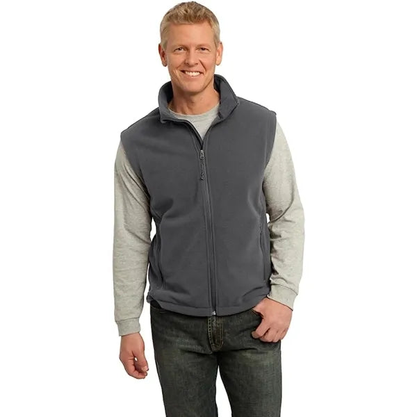 Men's Recycled Full Zip Fleece Vest W/ Wrinkle Resistance