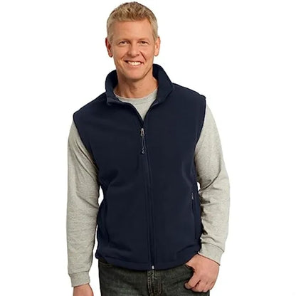 Men's Recycled Full Zip Fleece Vest W/ Wrinkle Resistance