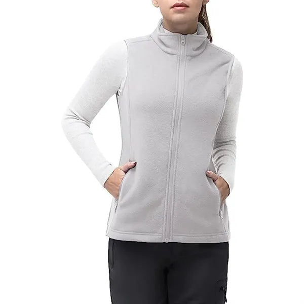 Women's Recycled Full Zip Fleece Vest W/ Wrinkle Resistance