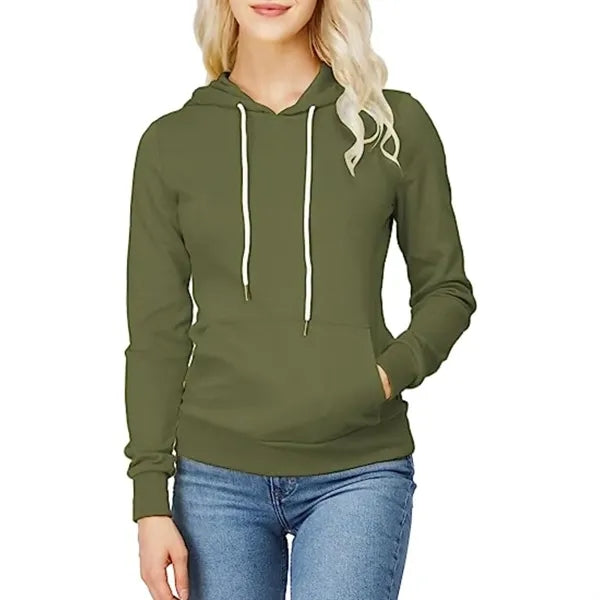 Women's rPET Fleece Hoodie w/ Kangaroo Pocket & Antibacteria