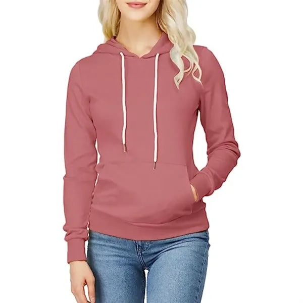 Women's rPET Fleece Hoodie w/ Kangaroo Pocket & Antibacteria