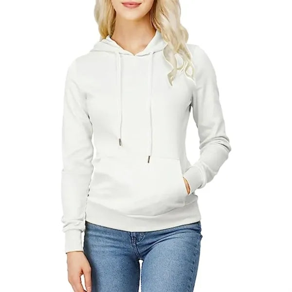 Women's rPET Fleece Hoodie w/ Kangaroo Pocket & Antibacteria