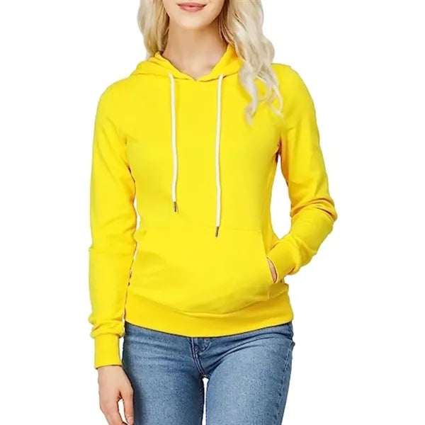 Women's rPET Fleece Hoodie w/ Kangaroo Pocket & Antibacteria
