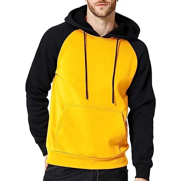 Men's rPET Color Block Antibacterial Pullover Hoodie, Pocket