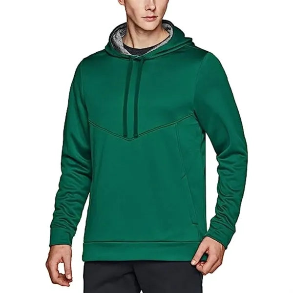 Men's rPET Fleece Pullover Hoodie w/ Pocket & Antibacterial