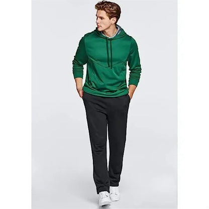 Men's rPET Fleece Pullover Hoodie w/ Pocket & Antibacterial