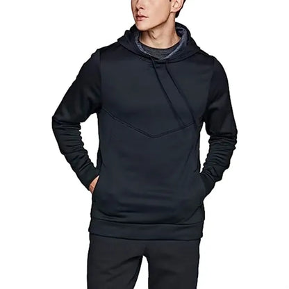 Men's rPET Fleece Pullover Hoodie w/ Pocket & Antibacterial