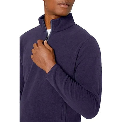 Men's rPET Quarter Zipper Fleece Pullover Wrinkle Resistance