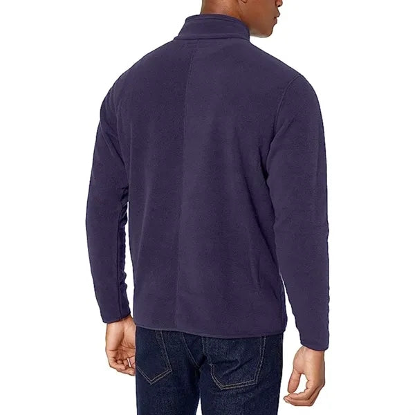 Men's rPET Quarter Zipper Fleece Pullover Wrinkle Resistance