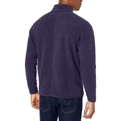 Men's rPET Quarter Zipper Fleece Pullover Wrinkle Resistance