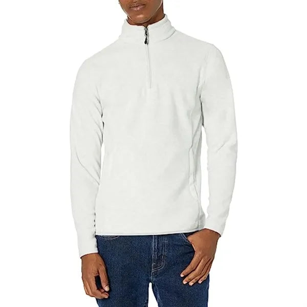 Men's rPET Quarter Zipper Fleece Pullover Wrinkle Resistance